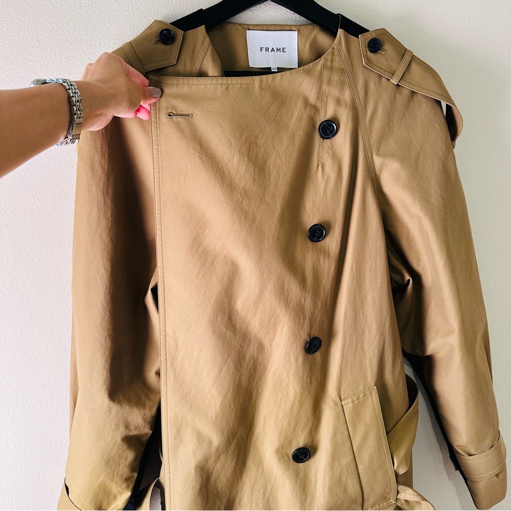 Frame Trench Coat Color Block - image 5